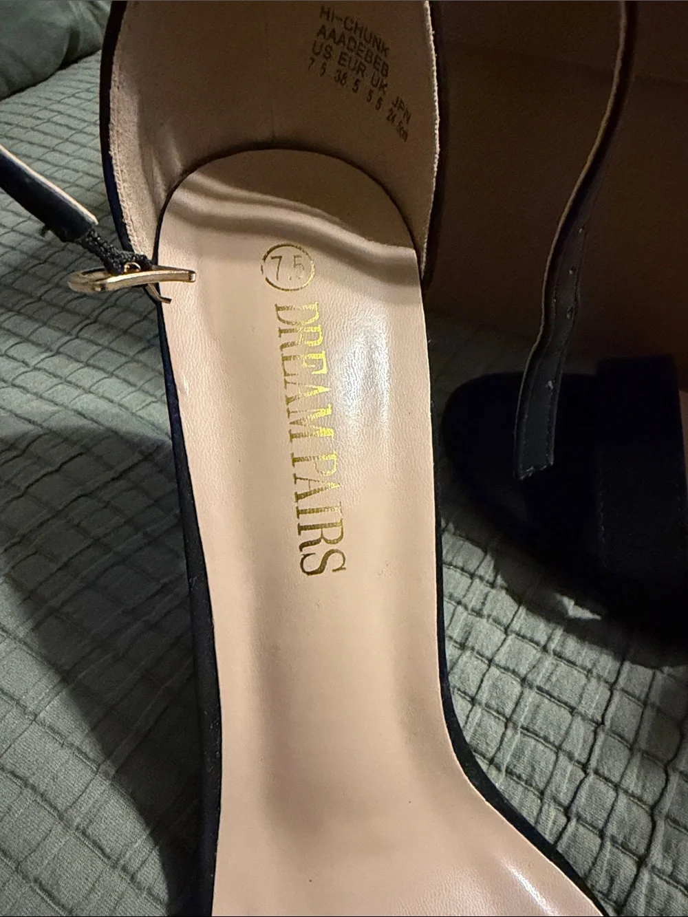 Dream Pairs Black Open-Toe Block Heel Sandals